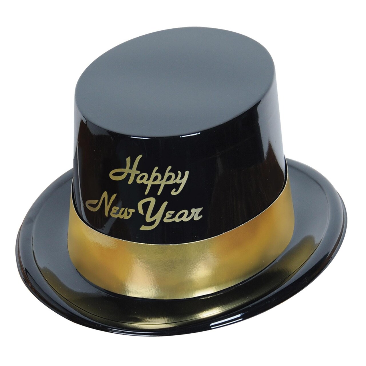 25 Pack Bulk New Year's Eve Gold Legacy Topper Hat black & gold